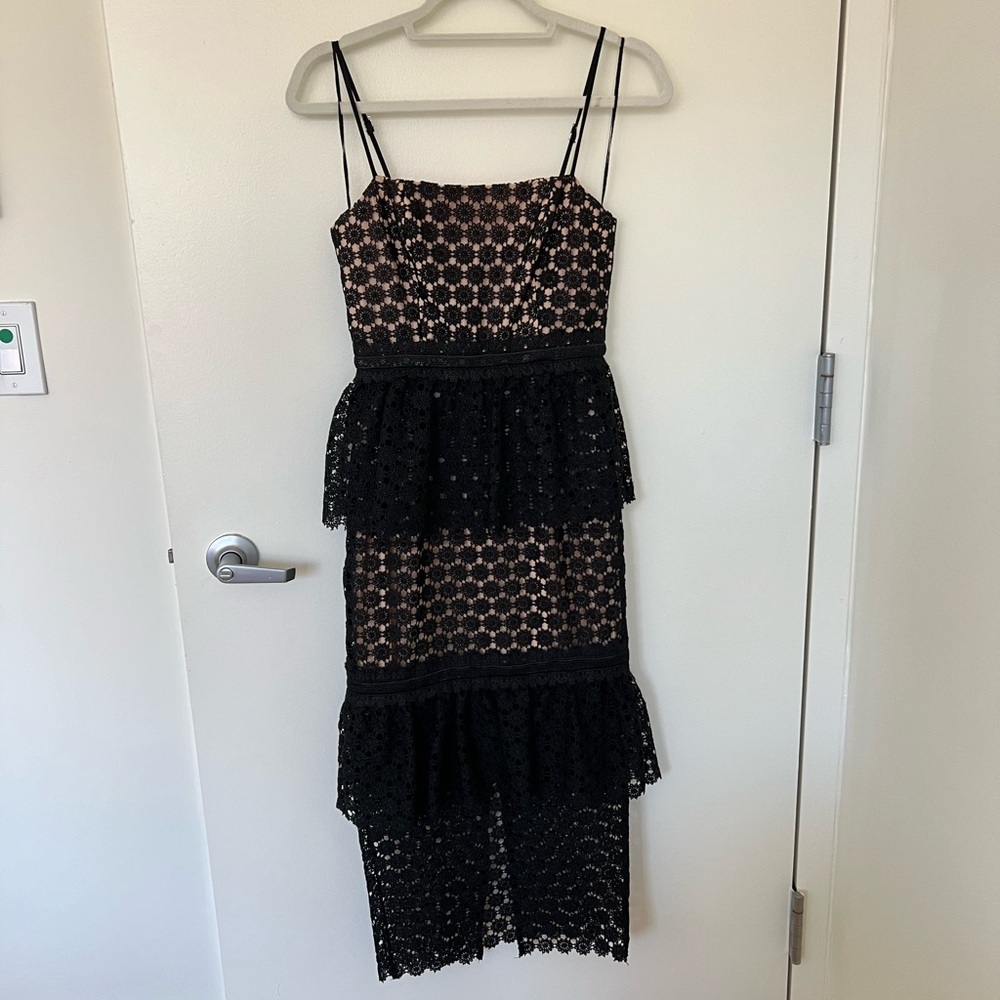 NBD Dolores Black Midi Dress - XS